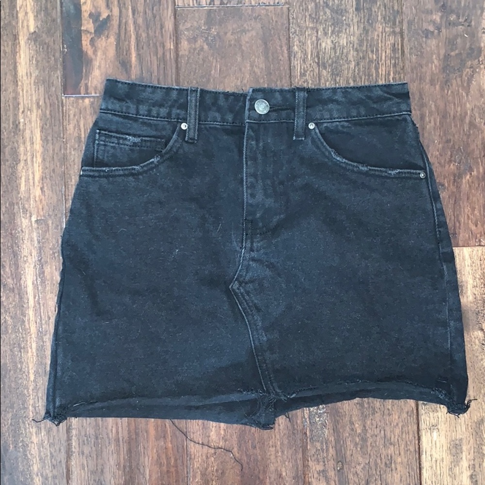 Black Jean Skirt
